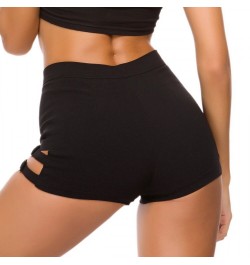 Y2k Goth Shorts Women Sexy Elasticity Shorts Hollow Out Bandage High Waist Skinny Black Shorts Summer Female $30.54 - Bottoms