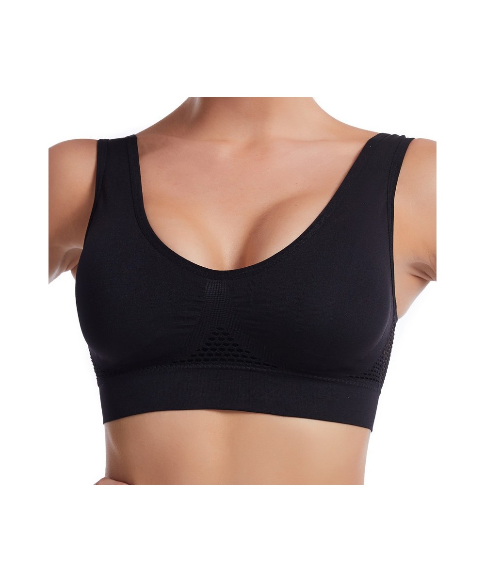 Women's Large Size Sport Bra Seamless Crop Top For Women Gym Underwear Without Steel Ring Ladies Padded Bralette Unwired Bras...