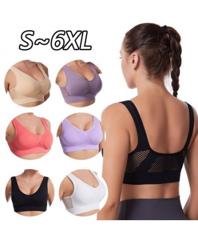 Women's Large Size Sport Bra Seamless Crop Top For Women Gym Underwear Without Steel Ring Ladies Padded Bralette Unwired Bras...