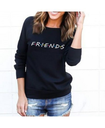 Womens Letters FRIENDS Print Long Sleeve Hoodie Sweatshirt 5 Colors S M L XL Brand New 2022 Ladies Slouch Pullover Jumper Top...