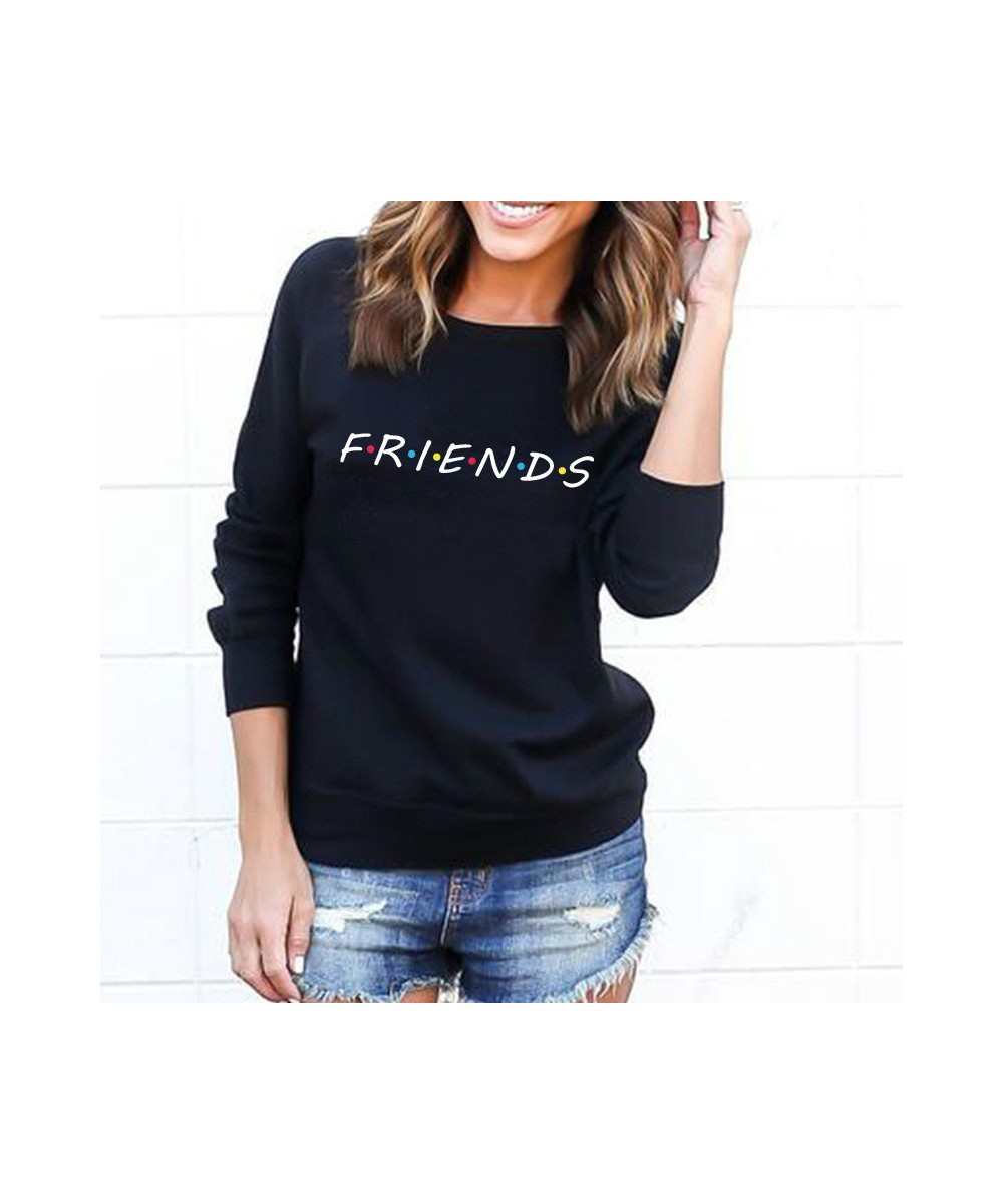 Womens Letters FRIENDS Print Long Sleeve Hoodie Sweatshirt 5 Colors S M L XL Brand New 2022 Ladies Slouch Pullover Jumper Top...