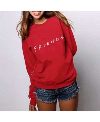 Womens Letters FRIENDS Print Long Sleeve Hoodie Sweatshirt 5 Colors S M L XL Brand New 2022 Ladies Slouch Pullover Jumper Top...