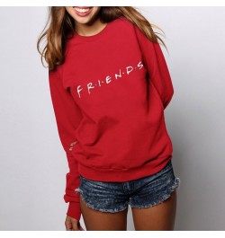 Womens Letters FRIENDS Print Long Sleeve Hoodie Sweatshirt 5 Colors S M L XL Brand New 2022 Ladies Slouch Pullover Jumper Top...