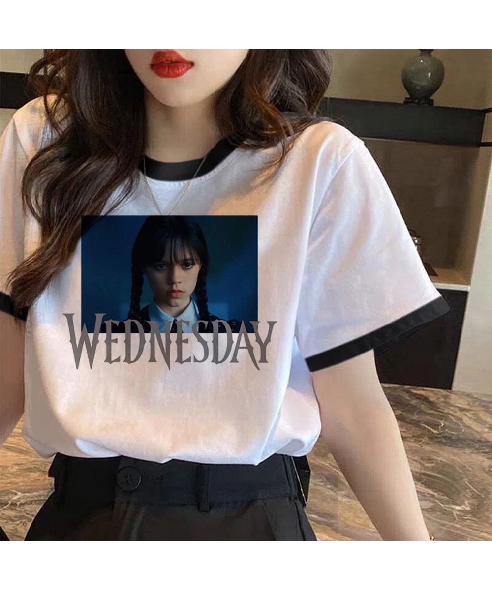 i Hate Everything Wednesday Addams tshirt women manga streetwear t shirt girl manga clothing $22.20 - Tops & Tees