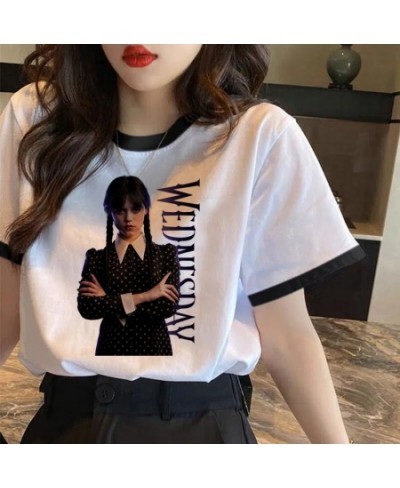 i Hate Everything Wednesday Addams tshirt women manga streetwear t shirt girl manga clothing $22.20 - Tops & Tees