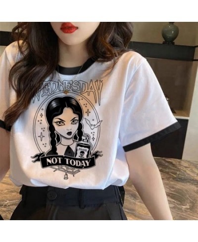 i Hate Everything Wednesday Addams tshirt women manga streetwear t shirt girl manga clothing $22.20 - Tops & Tees