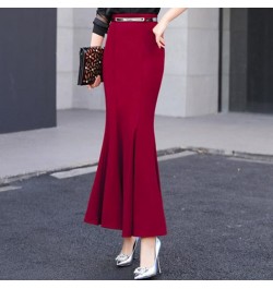 Skirt Long Women Sexy Fishtail Floor-Length Vintage Trumpet Black Skirts Long Jupe Femininas $68.99 - Skirts