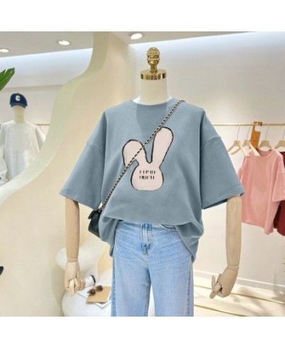 Women 100% Cotton L-5XL T Shirt Plus Size Short Sleeve Couple Tshirt Summer Cartoon Print O Neck Oversized T Shirts $35.93 - ...