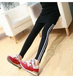 Womens New Casual Leggings Side White Stripe Elastic Cotton Leggings Pants Women Clothing Fashion Legging for Women $24.24 - ...