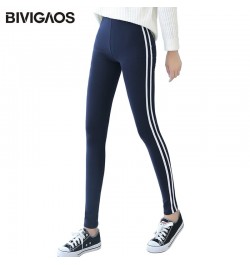 Womens New Casual Leggings Side White Stripe Elastic Cotton Leggings Pants Women Clothing Fashion Legging for Women $24.24 - ...