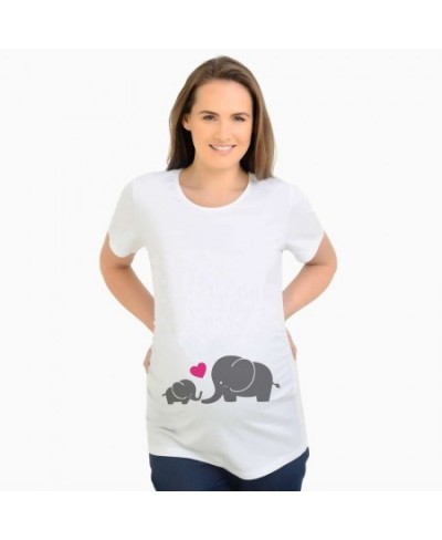 Women's T-Shirts Cartoon Maternity Tops Baby Funny Pregnancy T Shirts Short Sleeve T-shirts for Pregnant Women Tees S-3XL $22...