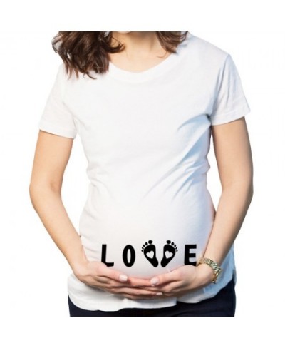 Women's T-Shirts Cartoon Maternity Tops Baby Funny Pregnancy T Shirts Short Sleeve T-shirts for Pregnant Women Tees S-3XL $22...