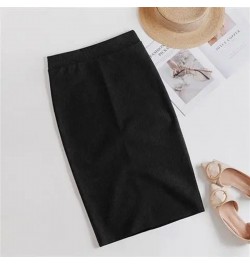 Fashion High Waist Office White Skirts Women 2022 Elegant Korean Bodycon Black Skirt Y2k Sexy Slim Knee Length OL Pencil Skir...