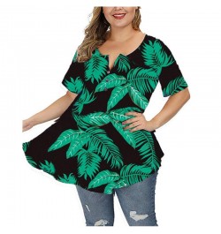 Big Sizes Summer Woman T-Shirt Loose Short Sleeve Flower Print Shirts Female Casual Clothing Large Size Tops 5XL $25.49 - Plu...