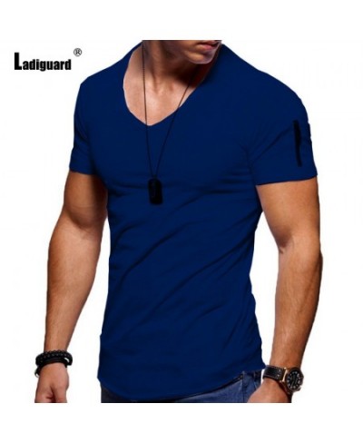 Large Size 4xl 5xl Sexy Mens clothing 2022 European Style Fashion Top Solid Casual Pullovers Men Short Sleeve Basic Tees Shir...