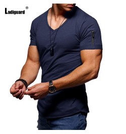 Large Size 4xl 5xl Sexy Mens clothing 2022 European Style Fashion Top Solid Casual Pullovers Men Short Sleeve Basic Tees Shir...