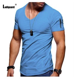 Large Size 4xl 5xl Sexy Mens clothing 2022 European Style Fashion Top Solid Casual Pullovers Men Short Sleeve Basic Tees Shir...