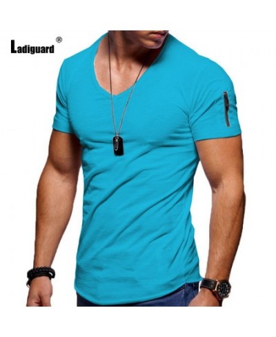 Large Size 4xl 5xl Sexy Mens clothing 2022 European Style Fashion Top Solid Casual Pullovers Men Short Sleeve Basic Tees Shir...