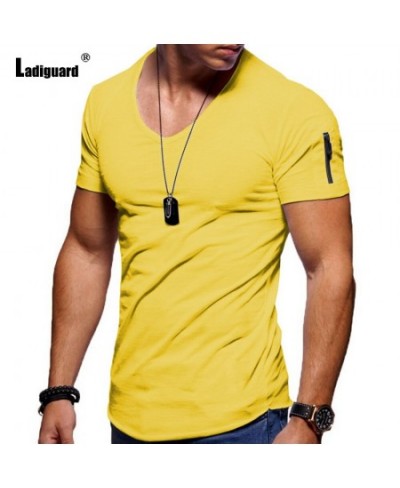 Large Size 4xl 5xl Sexy Mens clothing 2022 European Style Fashion Top Solid Casual Pullovers Men Short Sleeve Basic Tees Shir...