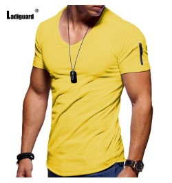 Large Size 4xl 5xl Sexy Mens clothing 2022 European Style Fashion Top Solid Casual Pullovers Men Short Sleeve Basic Tees Shir...