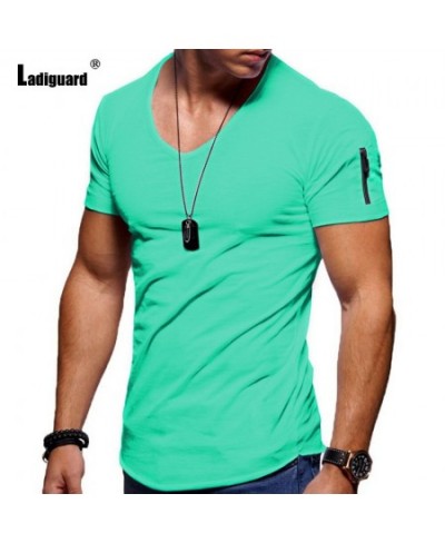 Large Size 4xl 5xl Sexy Mens clothing 2022 European Style Fashion Top Solid Casual Pullovers Men Short Sleeve Basic Tees Shir...