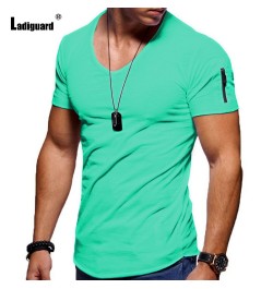 Large Size 4xl 5xl Sexy Mens clothing 2022 European Style Fashion Top Solid Casual Pullovers Men Short Sleeve Basic Tees Shir...