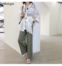 Women Sleep Bottoms Summer Ankle-length Trousers Sleepwear Breathable Sagging Loose Wide-leg Pants Harajuku Outwear $29.77 - ...