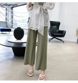 Women Sleep Bottoms Summer Ankle-length Trousers Sleepwear Breathable Sagging Loose Wide-leg Pants Harajuku Outwear $29.77 - ...