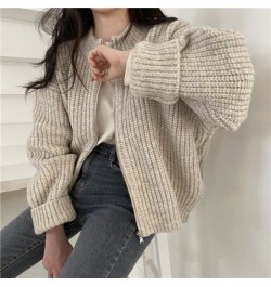 Zip Up Cardigan Women 3 Colors Solid Autumn Harajuku Кардиган Женский All-match Long Sleeve Korean Fashion College Vintage Ne...