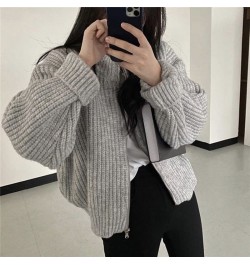 Zip Up Cardigan Women 3 Colors Solid Autumn Harajuku Кардиган Женский All-match Long Sleeve Korean Fashion College Vintage Ne...