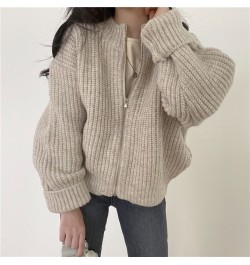 Zip Up Cardigan Women 3 Colors Solid Autumn Harajuku Кардиган Женский All-match Long Sleeve Korean Fashion College Vintage Ne...