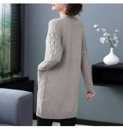 Casual Knitted Cardigan Women Tops Vintage Loose Sweater Coat Solid color Oversized Korean Fashion Clothes $44.82 - Sweaters