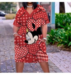 Summer Women Dress Sexy Short Sleeve Party Dresses Minnie Mickey Mouse Elegant Dress Women Fashion Beach Ethnic Sundress $36....