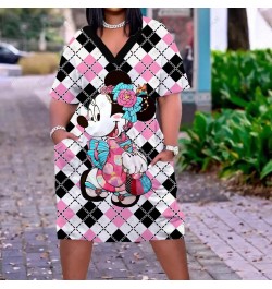 Summer Women Dress Sexy Short Sleeve Party Dresses Minnie Mickey Mouse Elegant Dress Women Fashion Beach Ethnic Sundress $36....