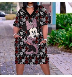 Summer Women Dress Sexy Short Sleeve Party Dresses Minnie Mickey Mouse Elegant Dress Women Fashion Beach Ethnic Sundress $36....