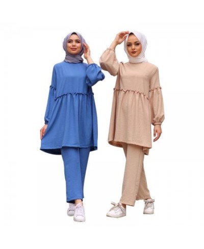 Eid Mubarak Kaftan Dubai Abaya Turkey Muslim Fashion Hijab Dress Sets Islam Clothing Abayas For Women Musulman Ensembles De $...