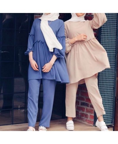 Eid Mubarak Kaftan Dubai Abaya Turkey Muslim Fashion Hijab Dress Sets Islam Clothing Abayas For Women Musulman Ensembles De $...