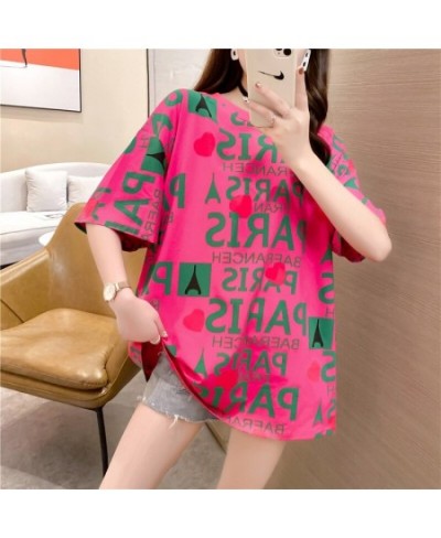 Summer T Shirt harajuku Short Sleeve Tops t-shirts Casual Loose TShirt Letter Print Tees Women hip hop streetwear NS5117 $21....