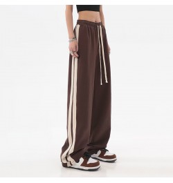 Streetwear Vintage Harajuku Striped Jogging Sweatpants Women Oversize Drawstring Elastic Waist Wide Leg Casual Sports Trouser...