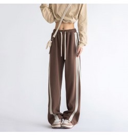 Streetwear Vintage Harajuku Striped Jogging Sweatpants Women Oversize Drawstring Elastic Waist Wide Leg Casual Sports Trouser...