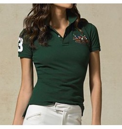 Top quality horse polos 2023 summer new Polo women's shirt Breathable polo shirts cotton casual solid colour lady tees fashio...