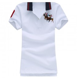 Top quality horse polos 2023 summer new Polo women's shirt Breathable polo shirts cotton casual solid colour lady tees fashio...