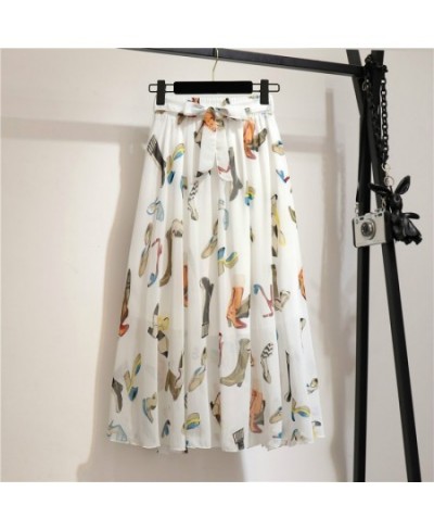22 Color Chiffon Floral Long Skirt Spring/summer 2022 New Bohemian Skirt Long High Waist Beach Skirt Womens Clothing $30.97 -...