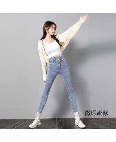 Woman 2022 Spring Autumn New High Waist Slim Jeans Female Skinny Denim Pencil Pants Ladies Stretch Streetwear Trousers B74 $4...