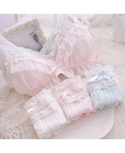 6 color Lolita Women's Cute Bow Print Bra & Panties Lingerie Set Girl Bras Briefs Underwear Set Women Bra and Panty Set $52.4...