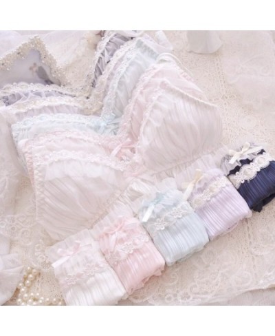 6 color Lolita Women's Cute Bow Print Bra & Panties Lingerie Set Girl Bras Briefs Underwear Set Women Bra and Panty Set $52.4...