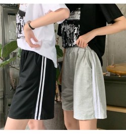 Five Points Sport Women Shorts 2023 Summer Loose Wide High Waist Shorts biker Casual Black Gray Striped Short Pants Oversized...