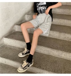 Five Points Sport Women Shorts 2023 Summer Loose Wide High Waist Shorts biker Casual Black Gray Striped Short Pants Oversized...