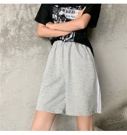 Five Points Sport Women Shorts 2023 Summer Loose Wide High Waist Shorts biker Casual Black Gray Striped Short Pants Oversized...