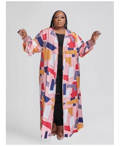 Clothing for Women Plus Size Coat Long Sleeve Casual Wild Print Elegant Large Size Cardigan Wholesale Bulk $46.27 - Plus Size...